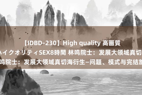 【IDBD-230】High quality 高画質で魅せます！究極のIP女優ハイクオリティSEX8時間 林鸣院士：发展大领域真切海衍生—问题、模式与完结旅途