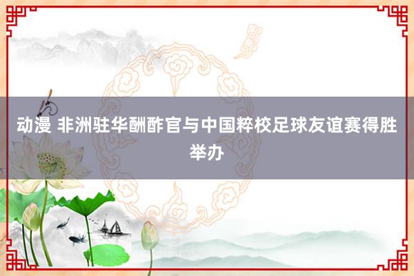 动漫 非洲驻华酬酢官与中国粹校足球友谊赛得胜举办