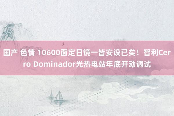 国产 色情 10600面定日镜一皆安设已矣！智利Cerro Dominador光热电站年底开动调试