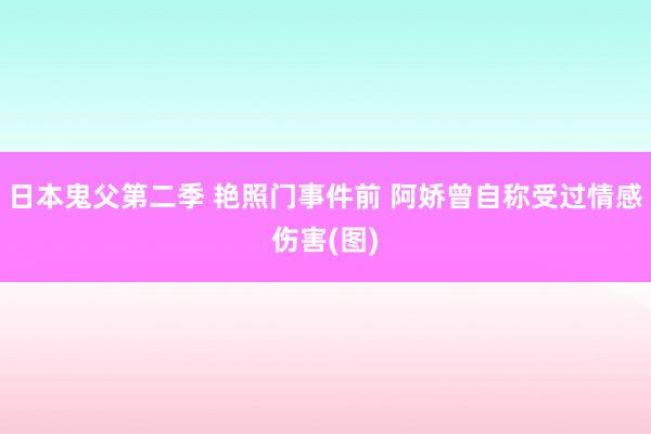 日本鬼父第二季 艳照门事件前 阿娇曾自称受过情感伤害(图)