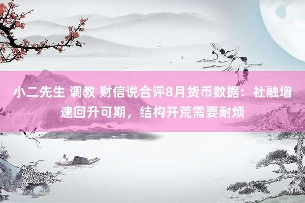小二先生 调教 财信说合评8月货币数据：社融增速回升可期，结构开荒需要耐烦