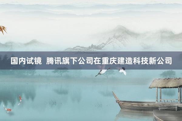 国内试镜  腾讯旗下公司在重庆建造科技新公司